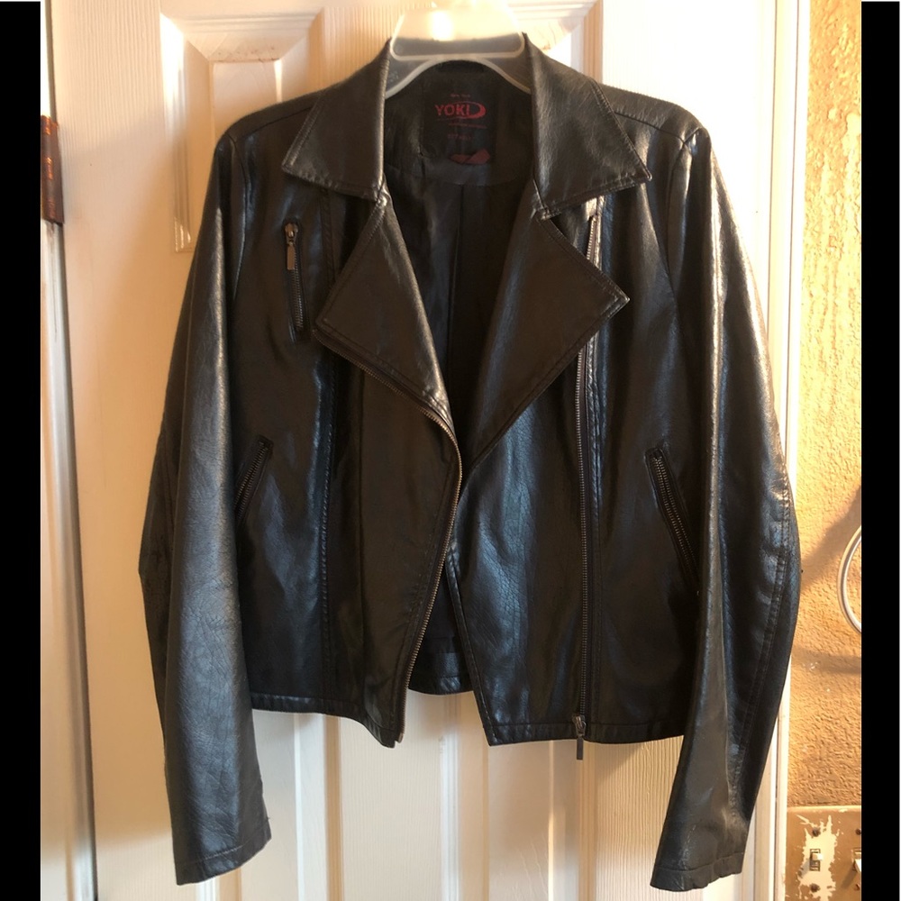 Black leather jacket